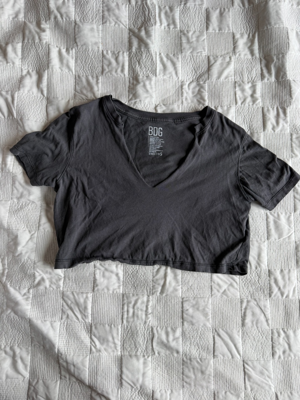 BDG Charcoal Gray Crop Tee